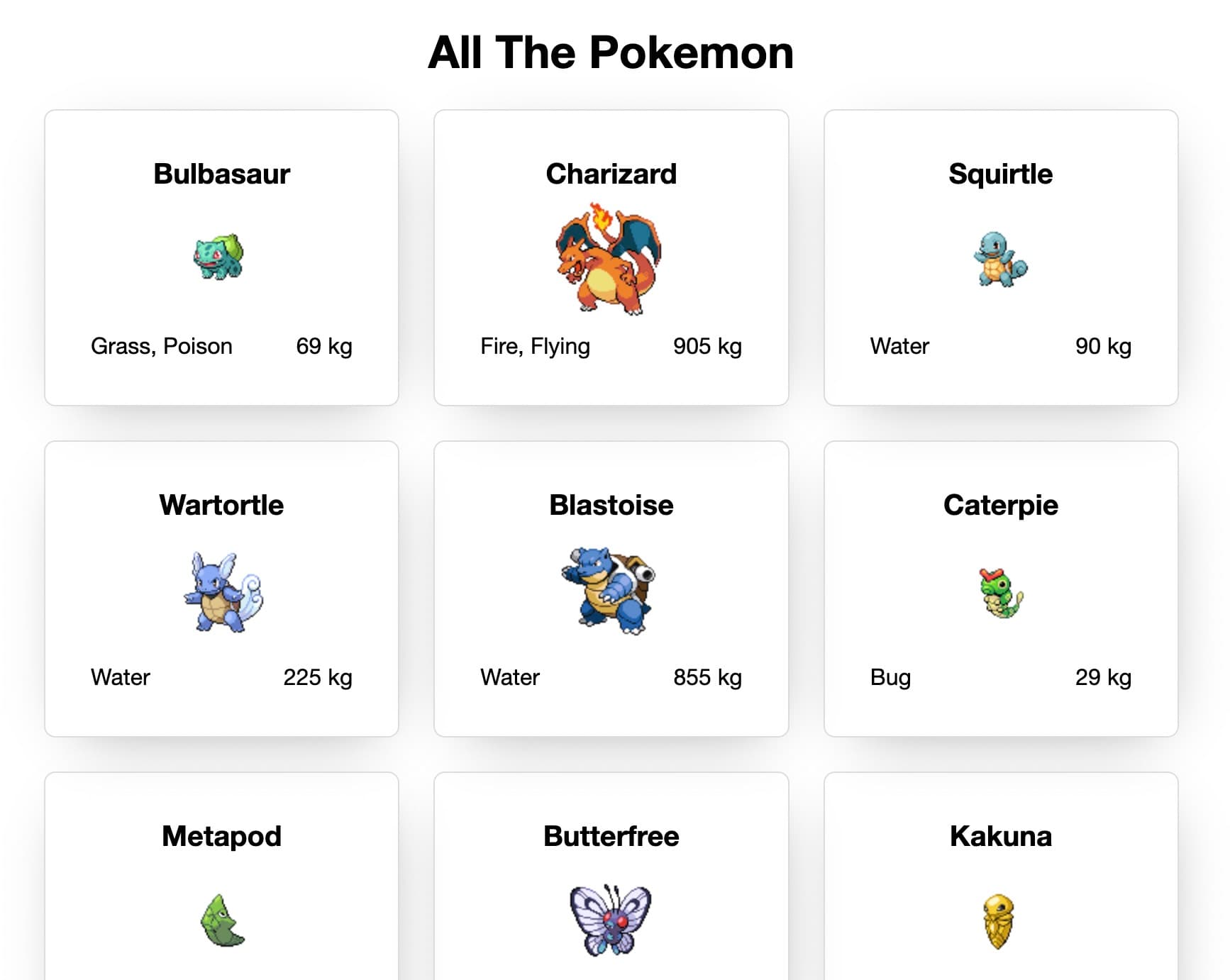 All The Pokemon PokeDex screen shot 1